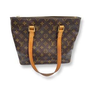 Authentic Louis Vuitton Cabas Piano Monogram Shoulder Tote